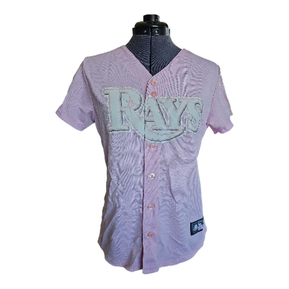 Tampa Bay Rays Size Medium Pink Womens Jersey
